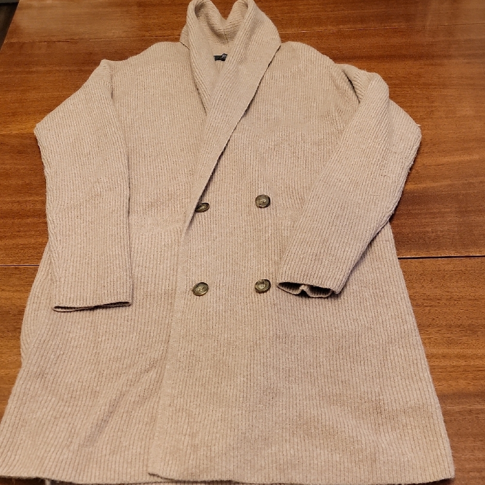 J.Crew women double-breasted shawl-collar cardigan sweater coat.